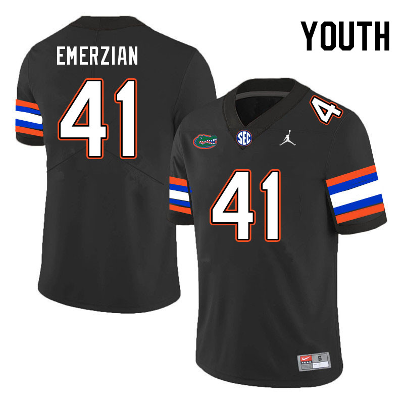Youth #41 Ara Emerzian Florida Gators College Football Jerseys Stitched-Black